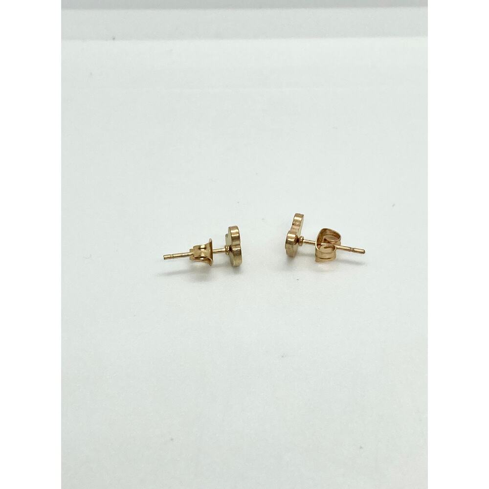 Yellow Gold Stainless Steel Mickey Mouse Silhouette Stud Earrings - Picture 6 of 9